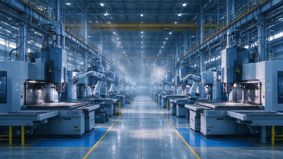 Automatizovaná robotická CNC linka vyrábějící komponenty HEATX